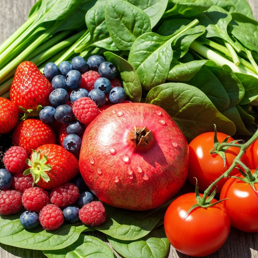 Buah-buahan dan sayuran kaya antioksidan